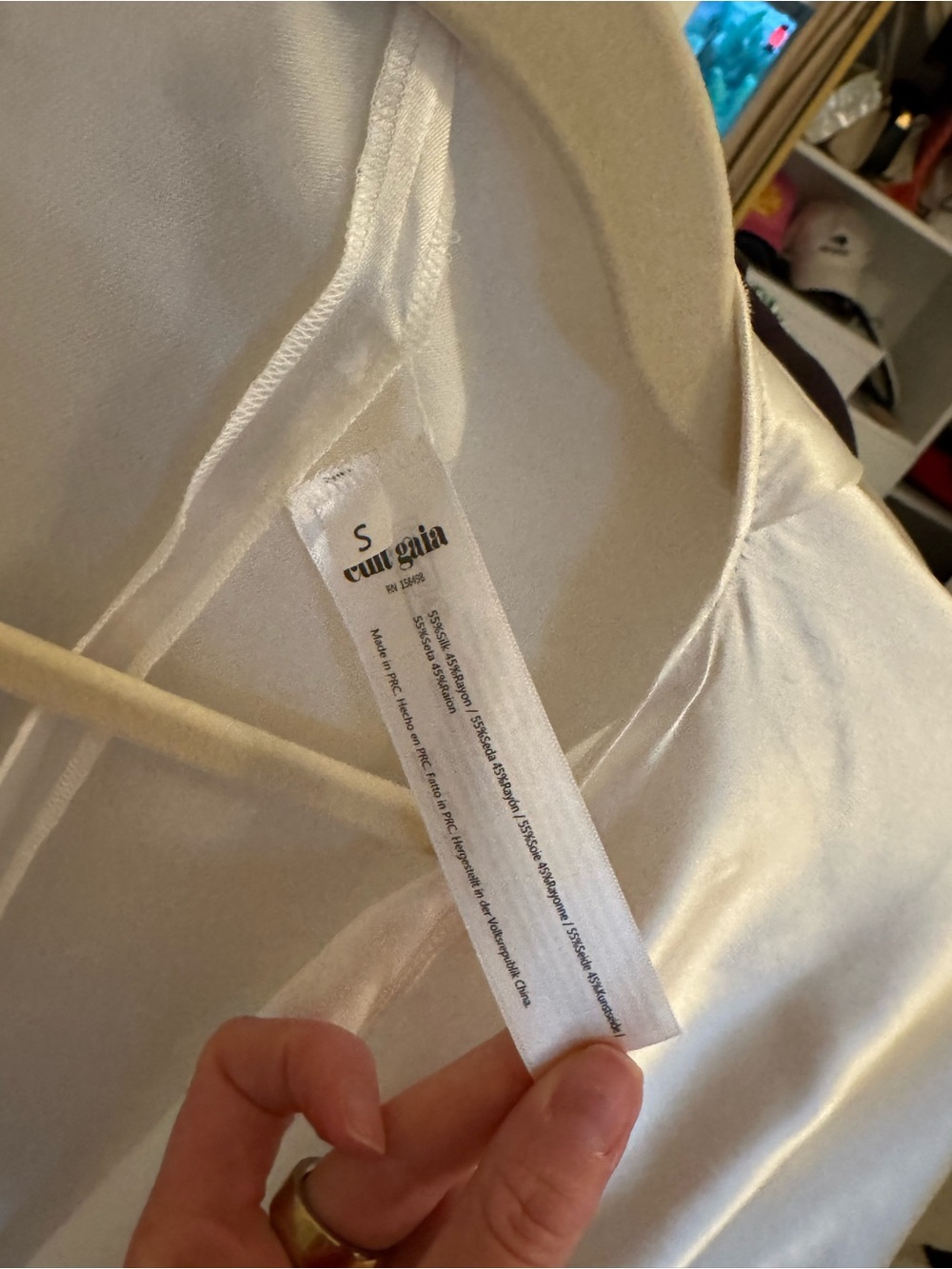 Cult Gaia Silky Ivory Fringe Kimono Wrap - Picture 4 of 9